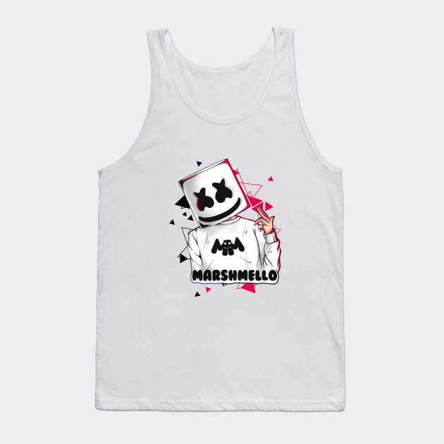 Marshmello | Pink Neon Tank Top by DenielHast